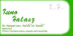 kuno halasz business card